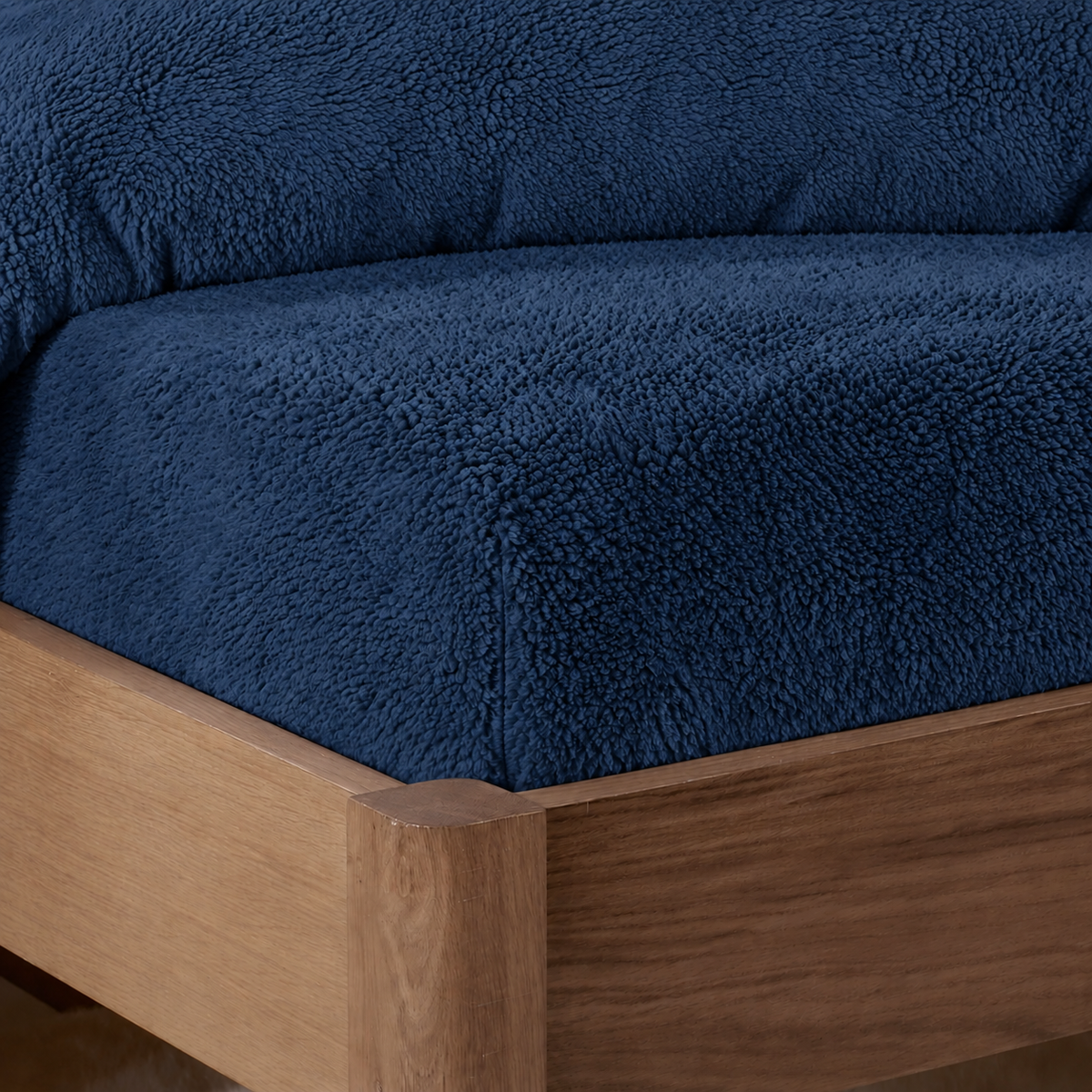 Decoware teddy fleece hoeslaken - navy
