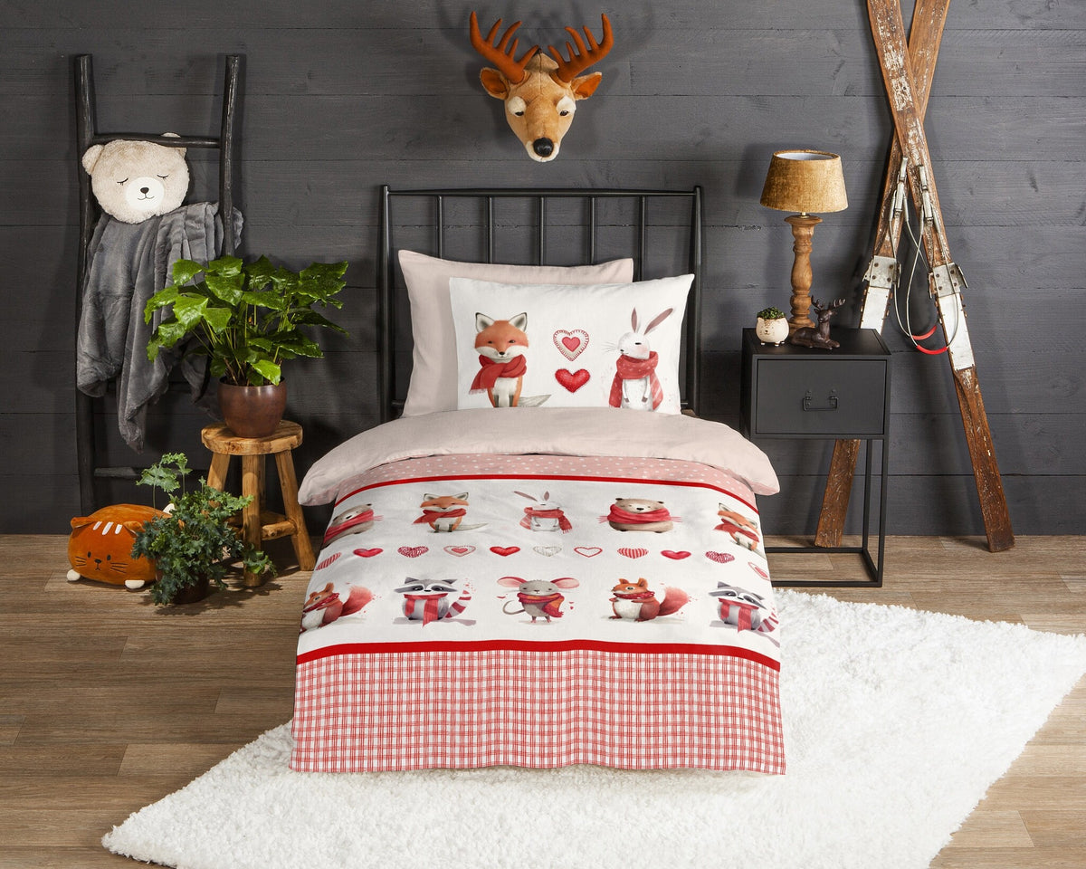 Good Morning kinderdekbedovertrek Timmy - flanel - eenpersoons (140x220 + 60x70 cm)