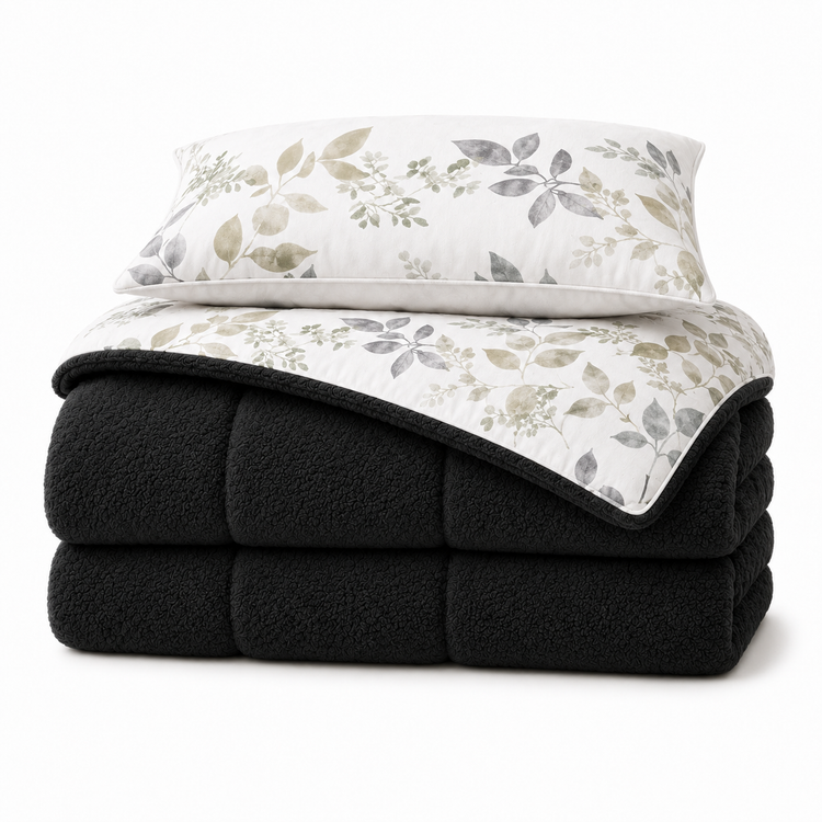 Dekbed en overtrek in 1 - Azura - Teddy/Katoen - Incl. kussensloop - 140x220 cm
