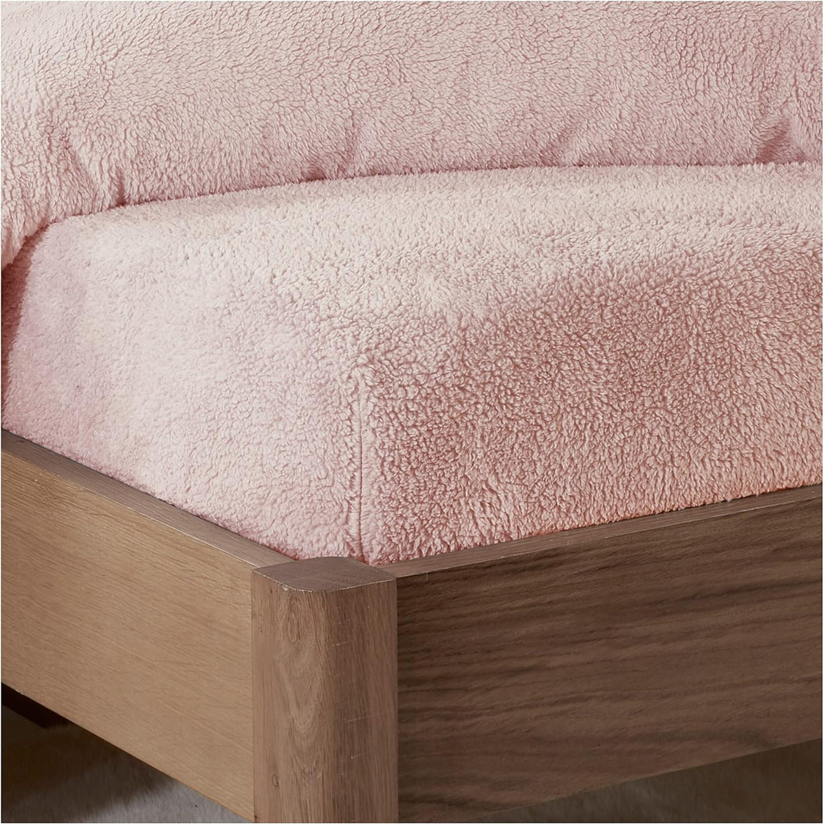 Decoware teddy fleece hoeslaken - roze