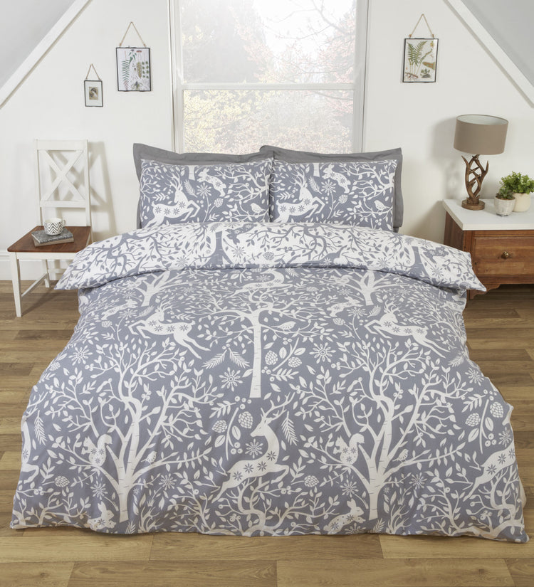 Finest Homeware dekbedovertrek Tatton - grijs - polykatoen