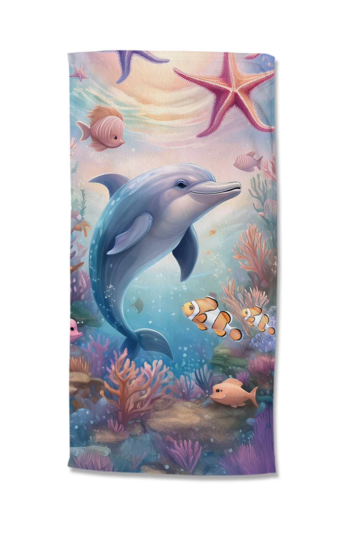 Good Morning strandlaken Baya - handdoek 75x150 cm - Dolfijn