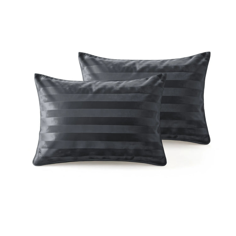 Lazy kussensloop Hotel Velvet - Antraciet - 2 stuks 60x70 cm