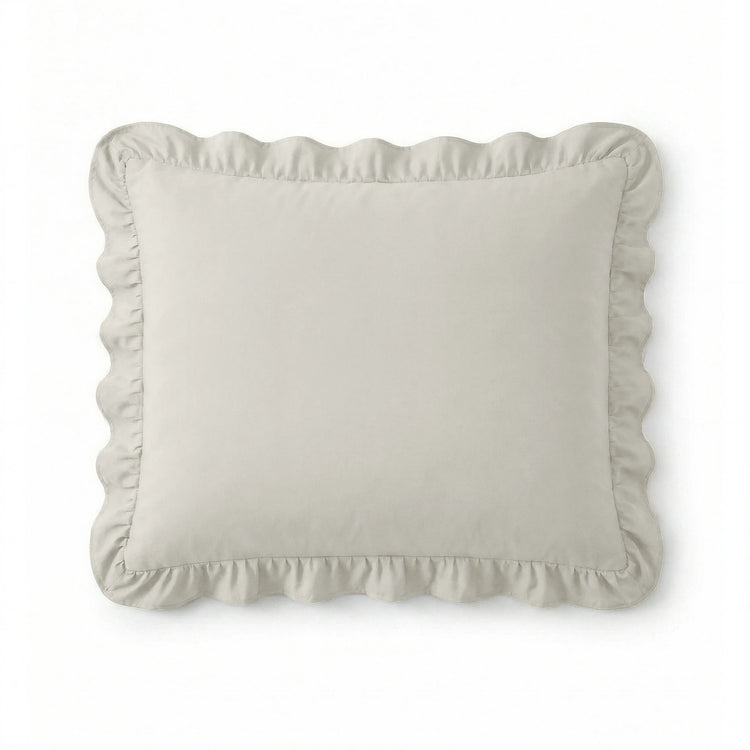 Lazy kussensloop Ruffles - creme - 2 stuks 60x70 cm - sloop