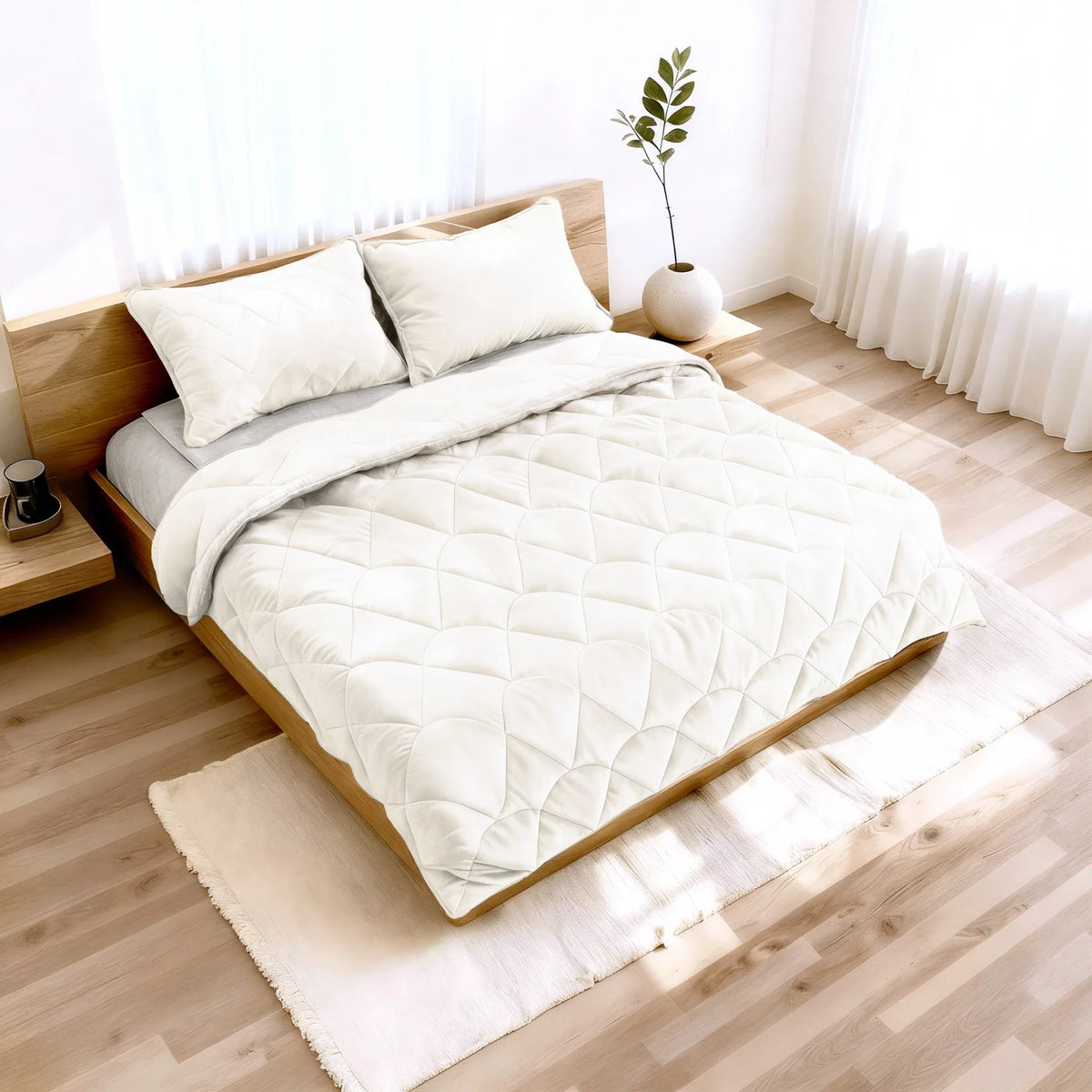 Lazy Velvet dekbed-en-overtrek-in-1 - incl. kussensloop - Crème