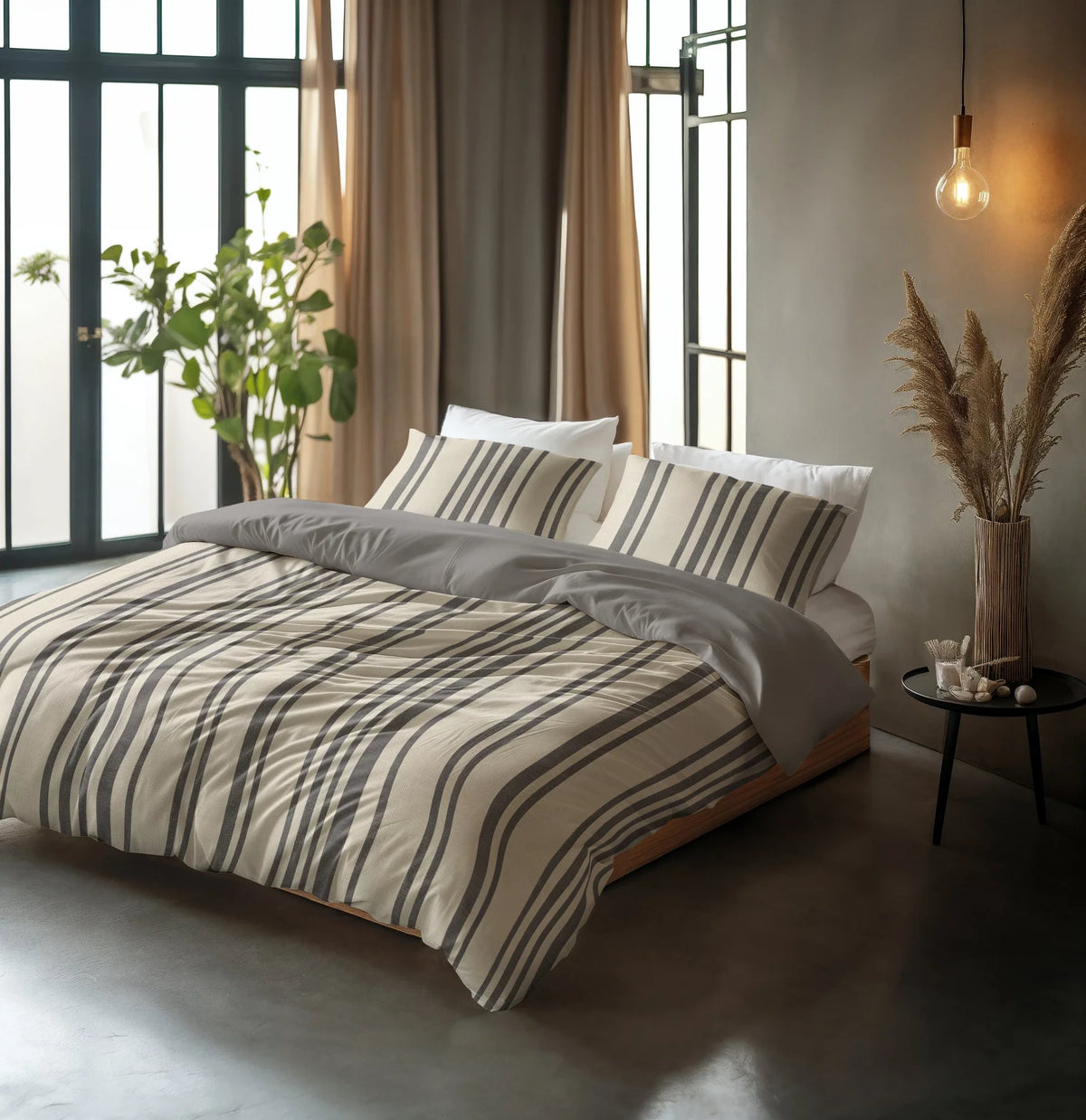 Dekbedovertrek Linear Linen - Zand - Katoen