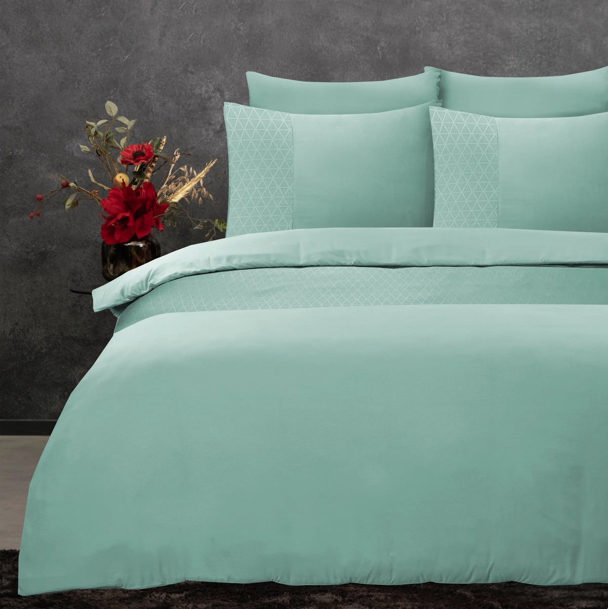 Sleeptime dekbedovertrek Monte Negro Mint Groen - microvezel - eenpersoons (140x220 + 60x70 cm)