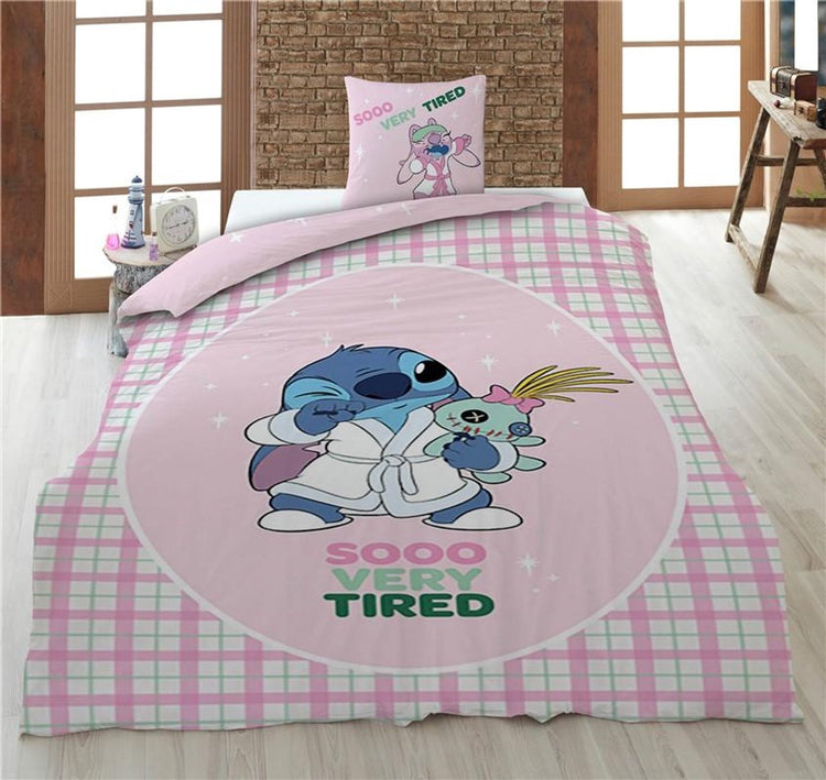 Stitch dekbedovertrek Soo Very Tired - Polykatoen - eenpersoons (140x200 + 65x65 cm)
