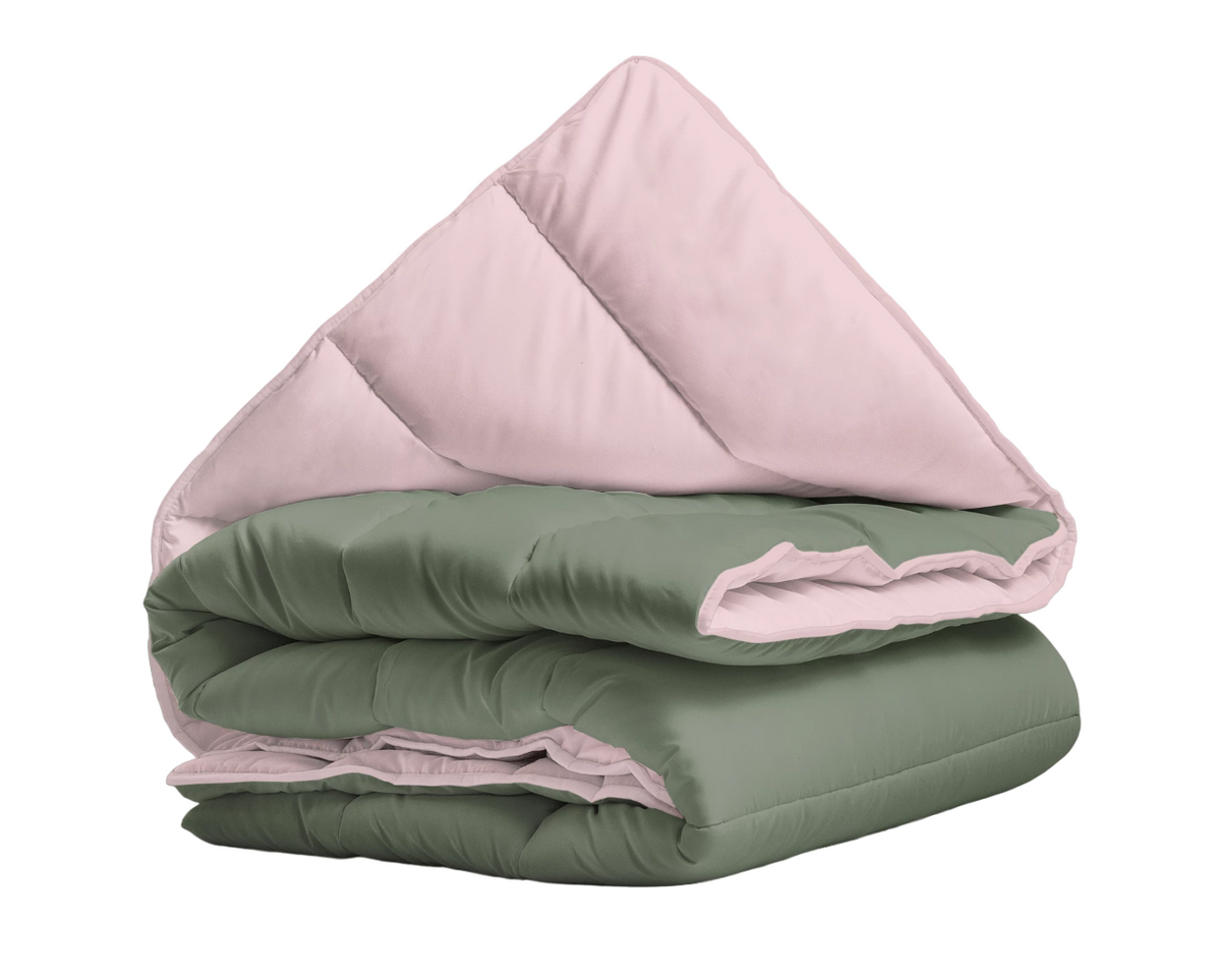 Lazy dekbed zonder overtrek - Groen/Roze