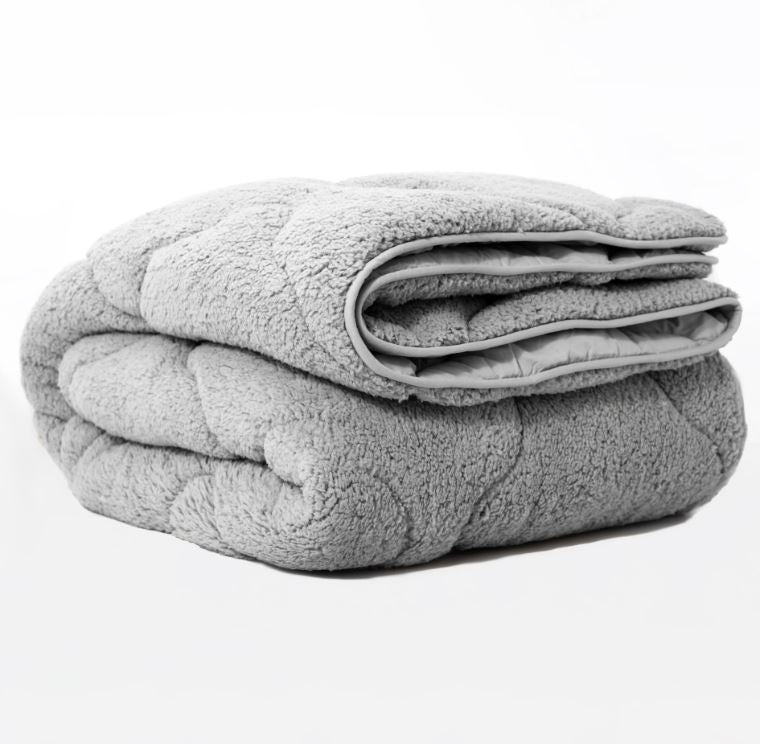 Teddy lazy dekbed zonder overtrek - Grijs
