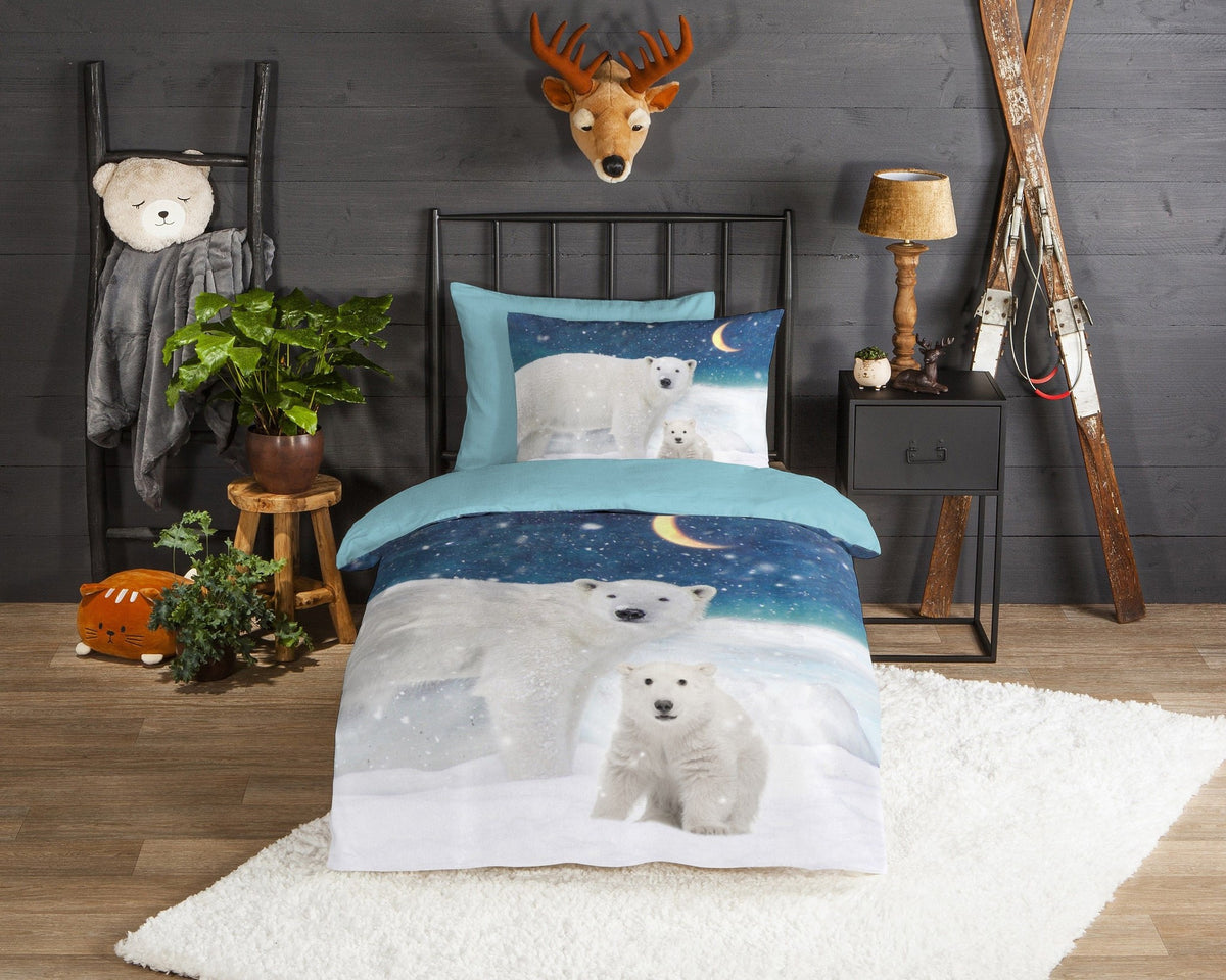 Good Morning kinderdekbedovertrek Polar - flanel - eenpersoons (140x220 + 60x70 cm)