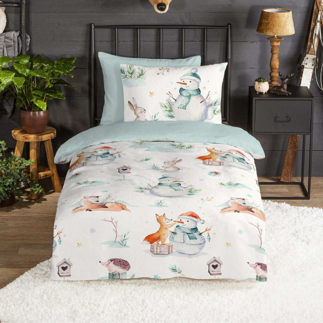 Good Morning kinderdekbedovertrek Magic winter - flanel - eenpersoons (140x220 + 60x70 cm)