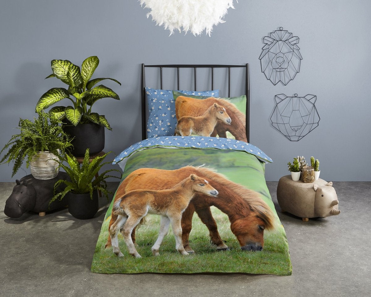 Good Morning kinderdekbedovertrek Regine - katoen - eenpersoons (140x220 + 60x70 cm)