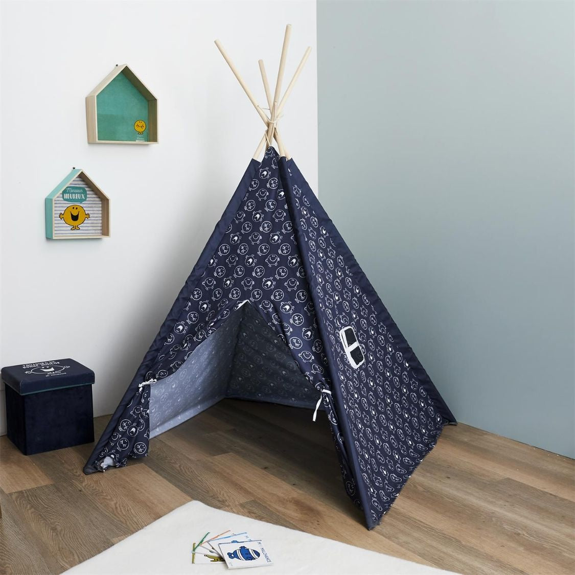 Madame Monsieur Tipi tent speeltent Monsieur Heureux - Blauw