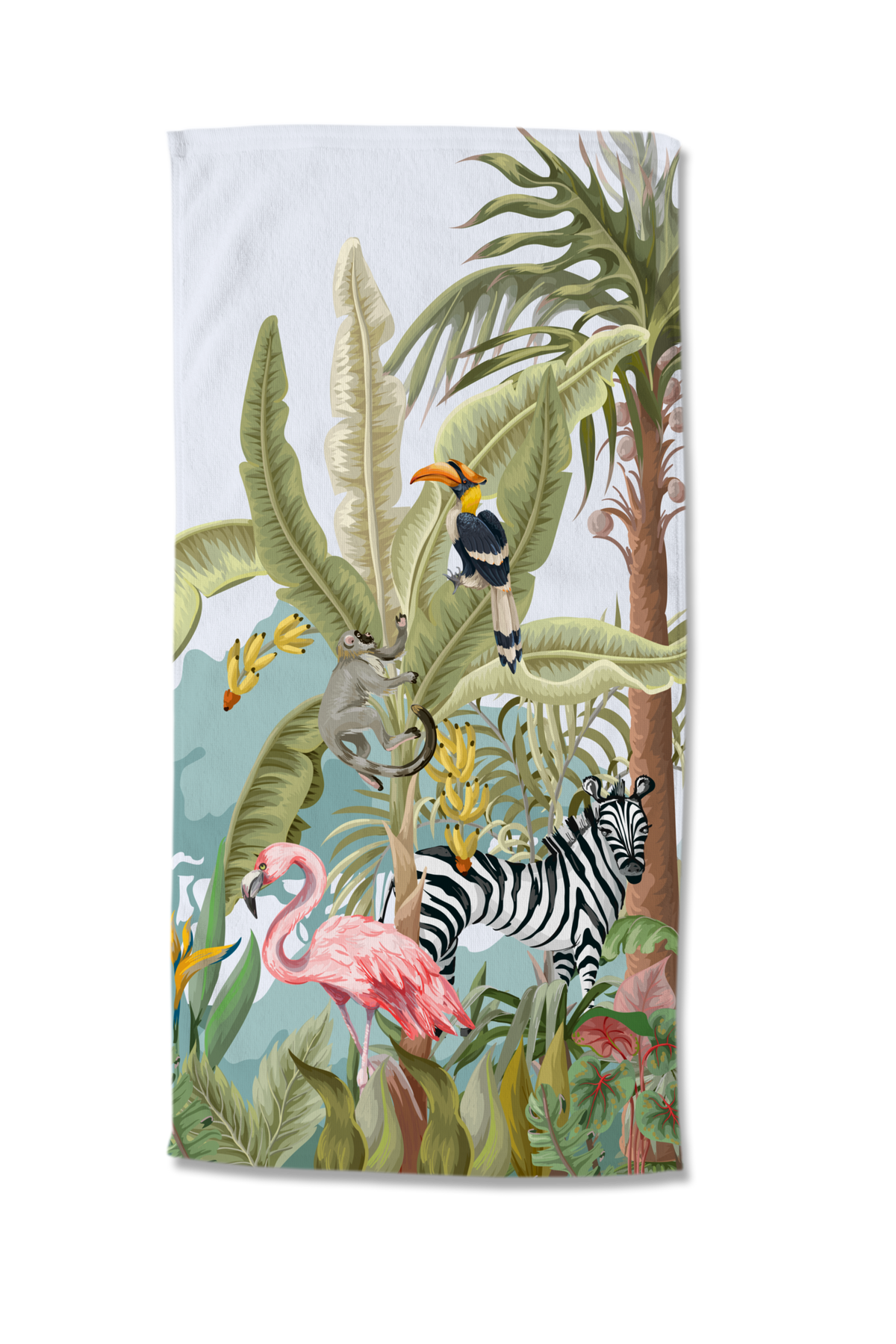 Good Morning strandlaken Jungle Party - Polyvelours (75x150 cm)