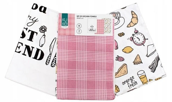 Kuke Theedoekdoekenset Food is my best friend - 40x60cm