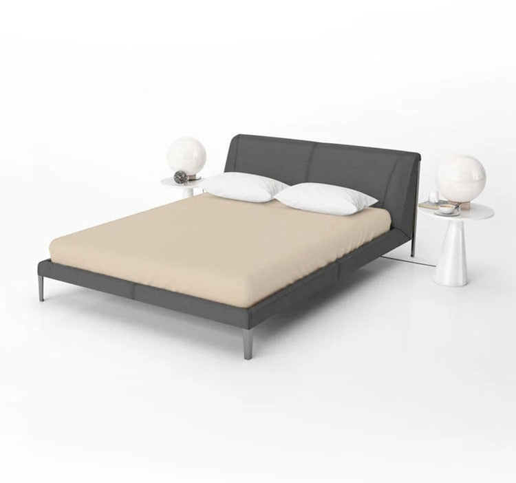 Beau Maison hoeslaken - jersey - zand - 80/90/100x200 cm