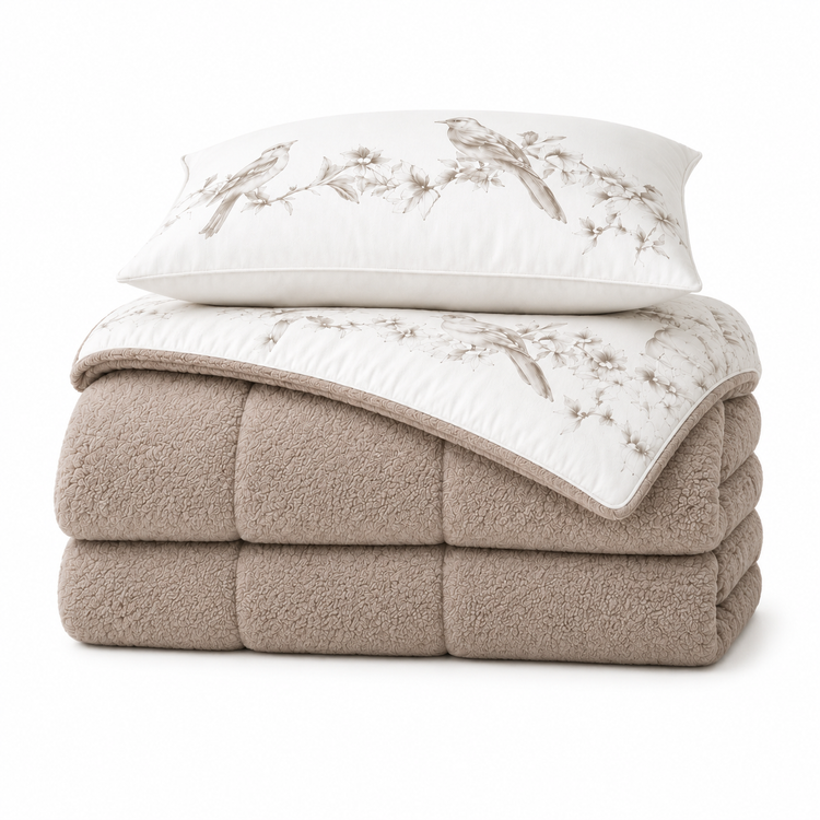 Decoware dekbed en overtrek in 1 - Mevlin - Teddy/Katoen - Incl. kussensloop - 140x220 cm