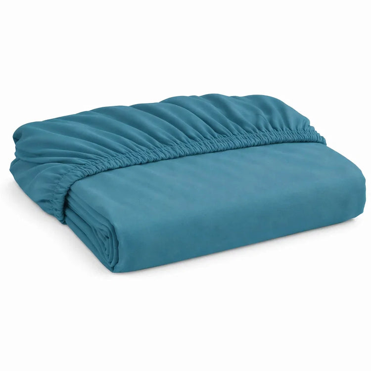 Decoware hoeslaken - katoen - blauw - ledikant - 60x120 cm