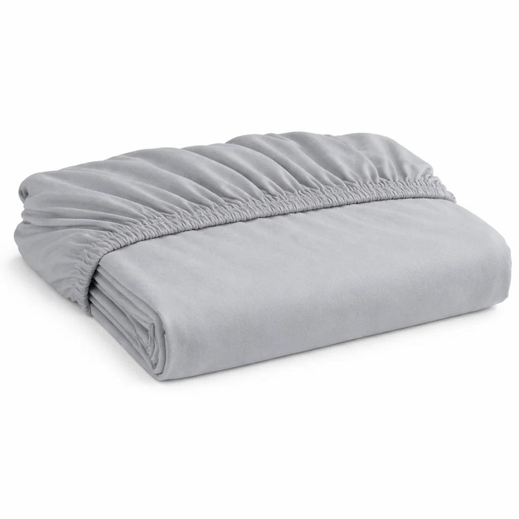 Decoware hoeslaken - katoen - grijs - peuterbed - 70x150 cm