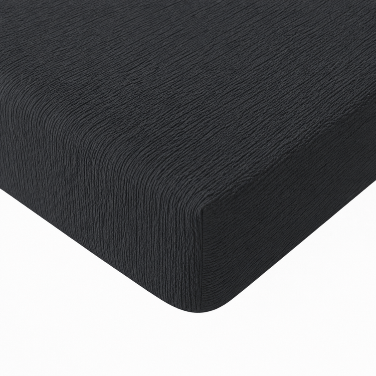 Decoware mousseline hoeslaken - antraciet - microvezel