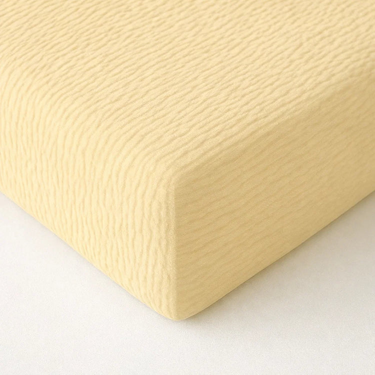 Decoware mousseline hoeslaken - creme - microvezel