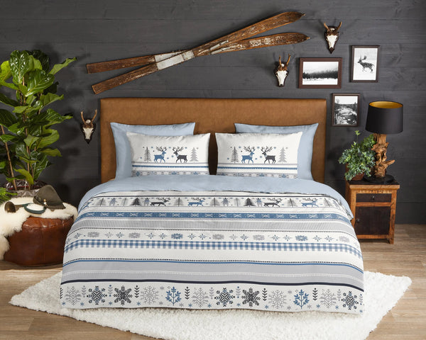 Good Morning dekbedovertrek Aila - Blauw - Katoen