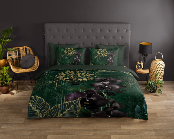 Good Morning dekbedovertrek Esmee - Groen - Katoen