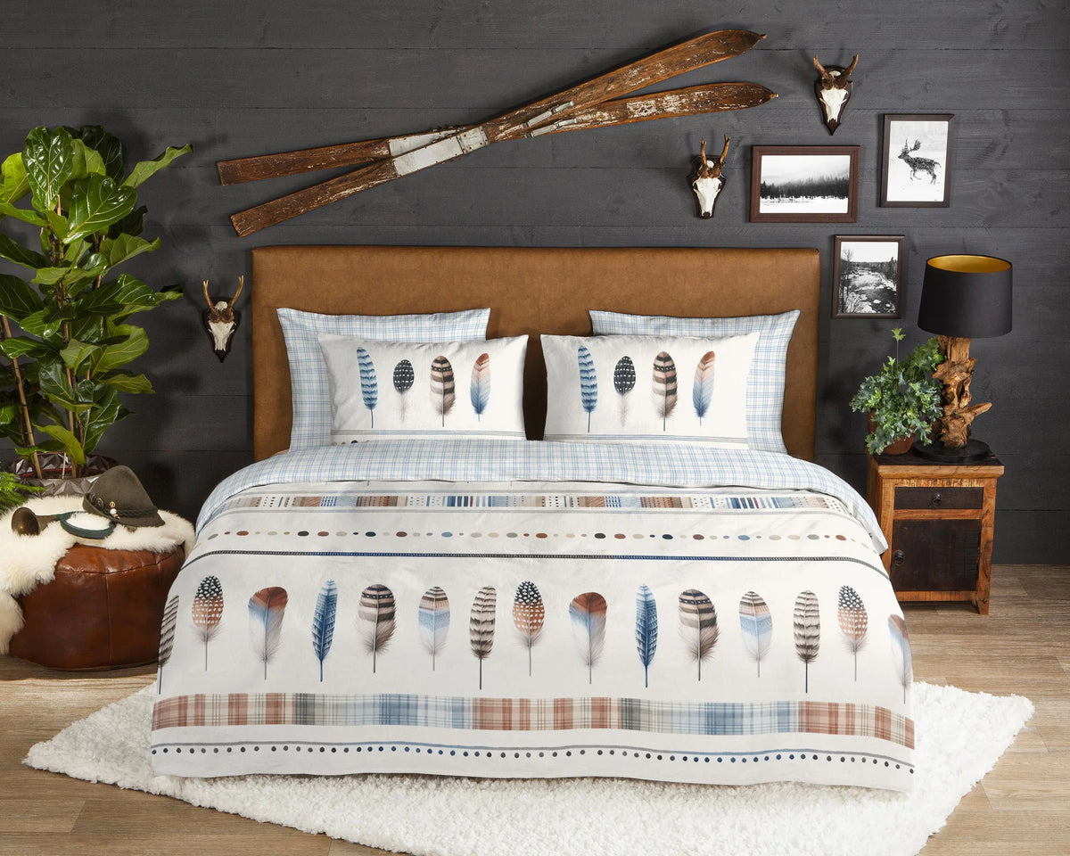 Good Morning dekbedovertrek Niba - Blauw - Flanel