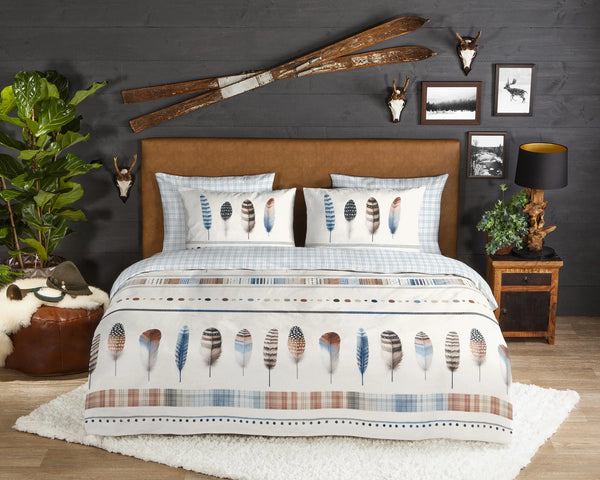 Good Morning dekbedovertrek Niba - Blauw - Flanel