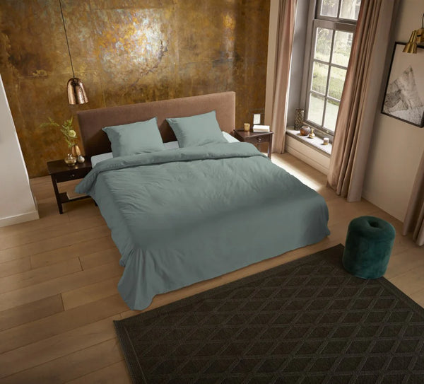 Good Morning dekbedovertrek Uni - Flanel - Sage