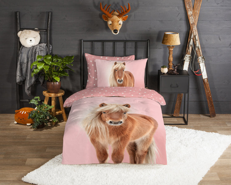 Good Morning kinderdekbedovertrek Caitlin - Flanel - eenpersoons (140x220 + 60x70 cm)