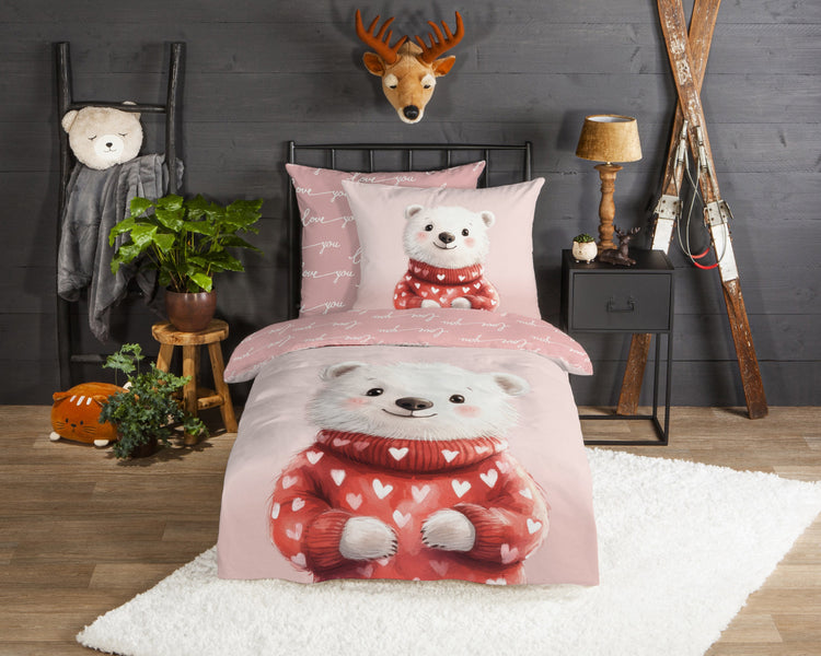 Good Morning kinderdekbedovertrek Perdy - Flanel - eenpersoons (140x220 + 60x70 cm)