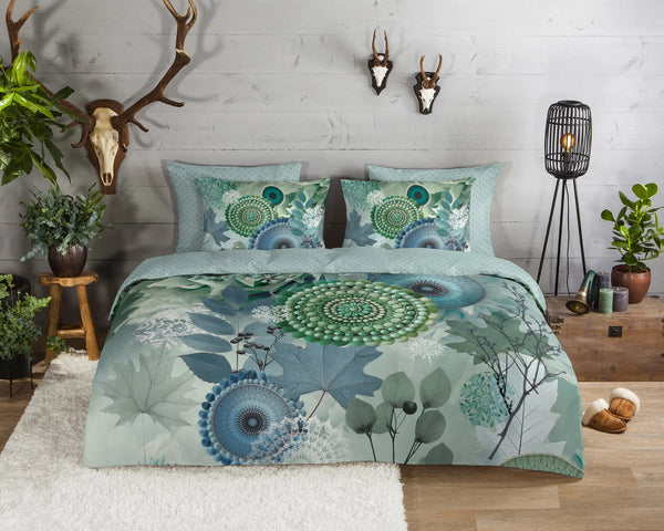 HiP dekbedovertrek Iselin - Mintgroen - Flanel