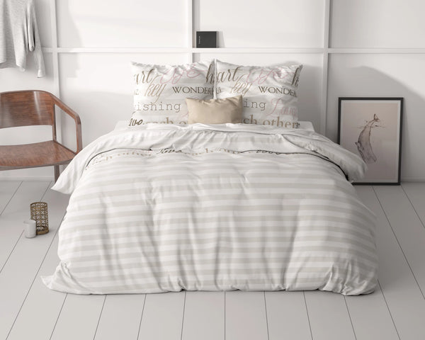 Sleeptime dekbedovertrek Pinky Words - Microvezel