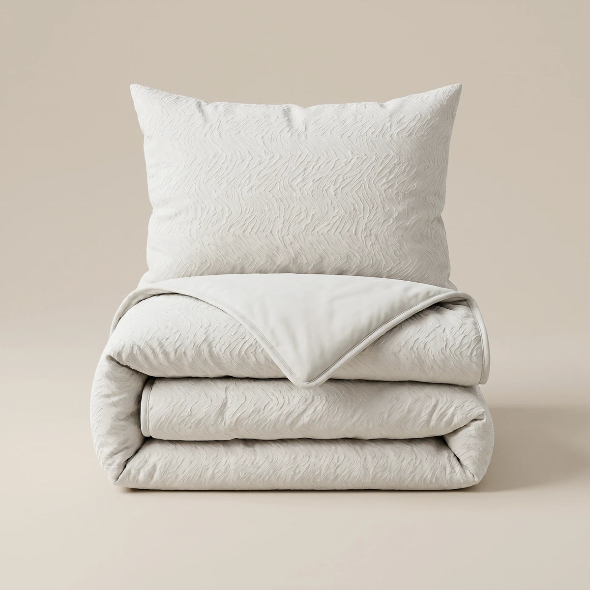 Sleeptime Lazy dekbed en overtrek in 1 - Salva - beige - inclusief kussensloop - eenpersoons