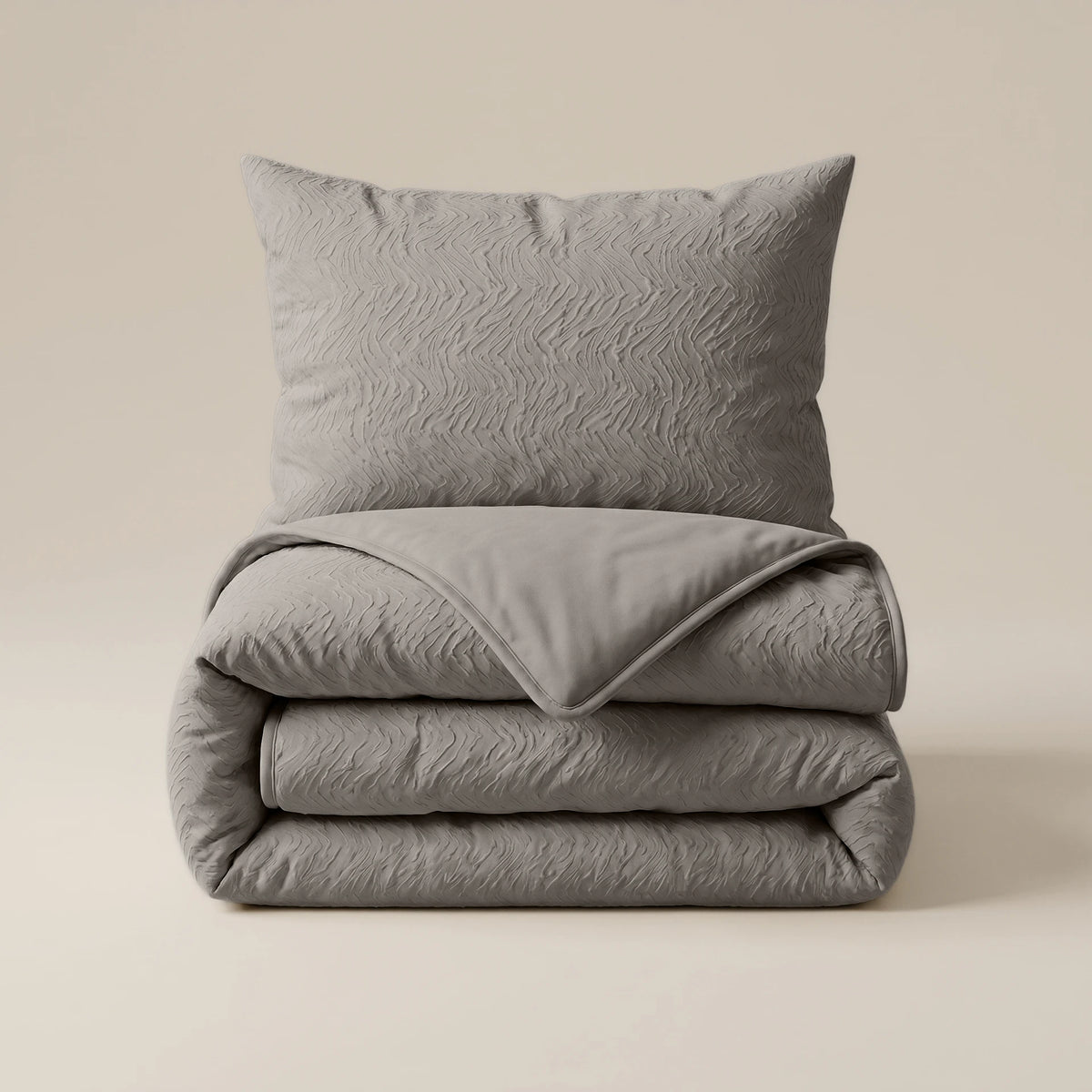 Sleeptime Lazy dekbed en overtrek in 1 - Salva - taupe - inclusief kussensloop - eenpersoons