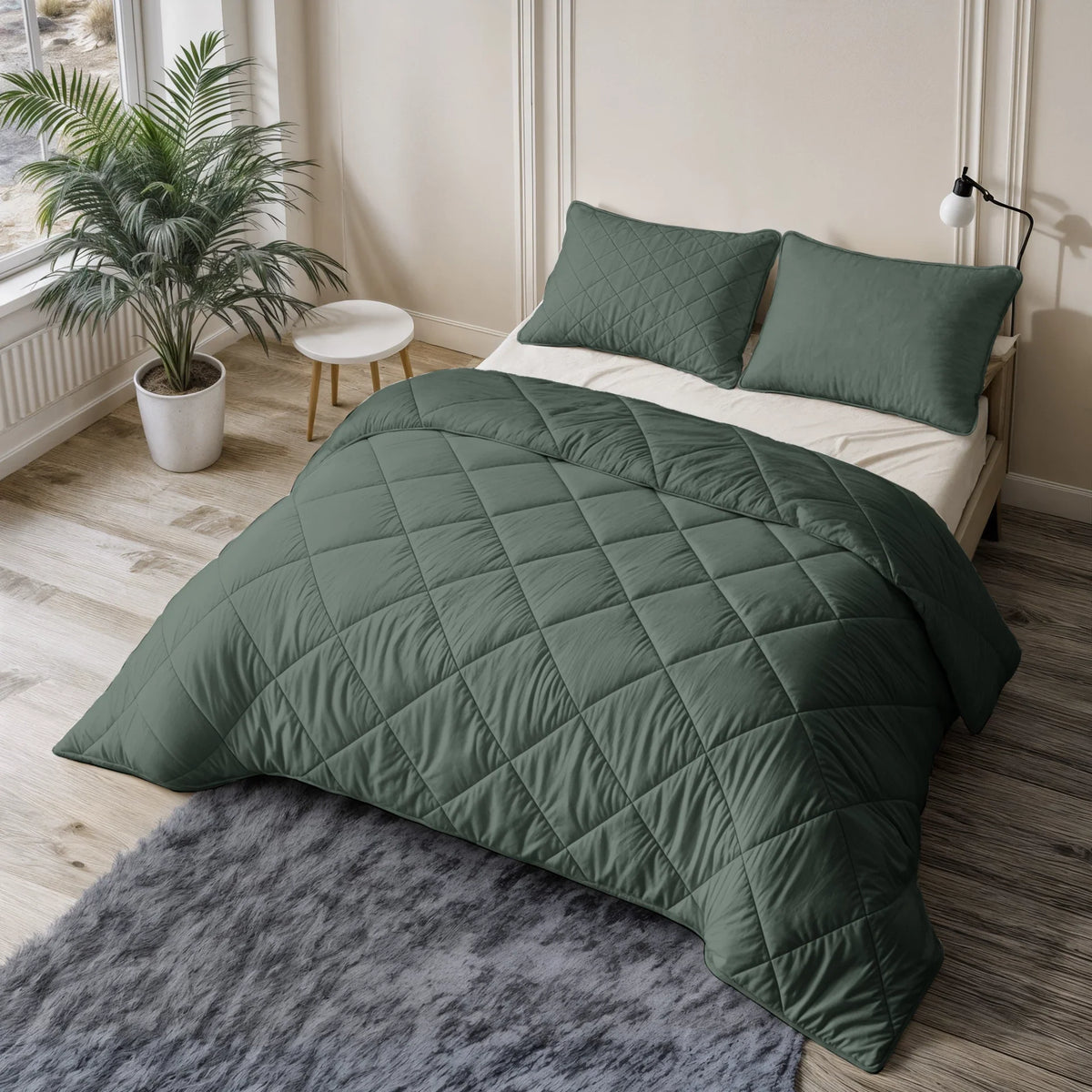 Lazy All-in-One dekbed inclusief kussensloop - Groen