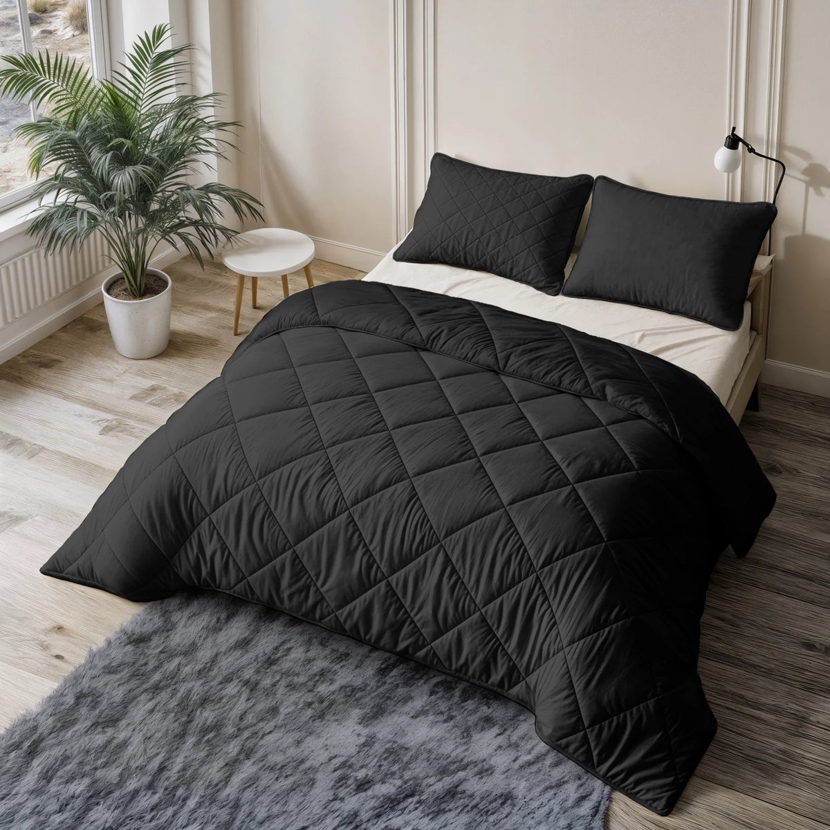 Lazy All-in-One dekbed inclusief kussensloop - Zwart