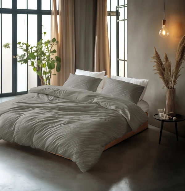 Sleeptime dekbedoverftrek Mellow Stone Grijs - Kantoen