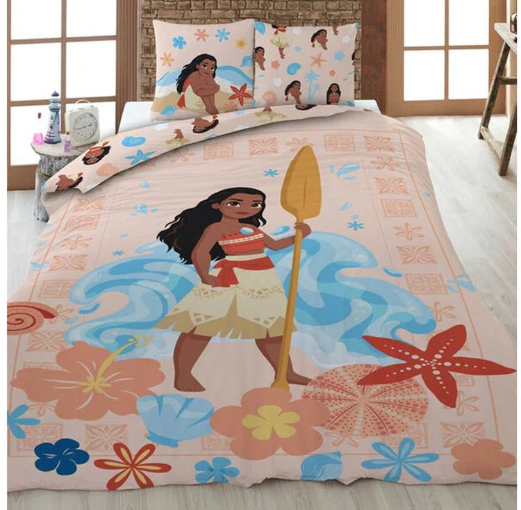 Vaiana kinderdekbedovertrek Warrior - polykatoen - eenpersoons (140x200 + 65x65 cm)