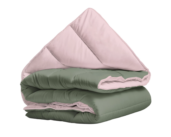 Lazy dekbed zonder overtrek - Groen/Roze