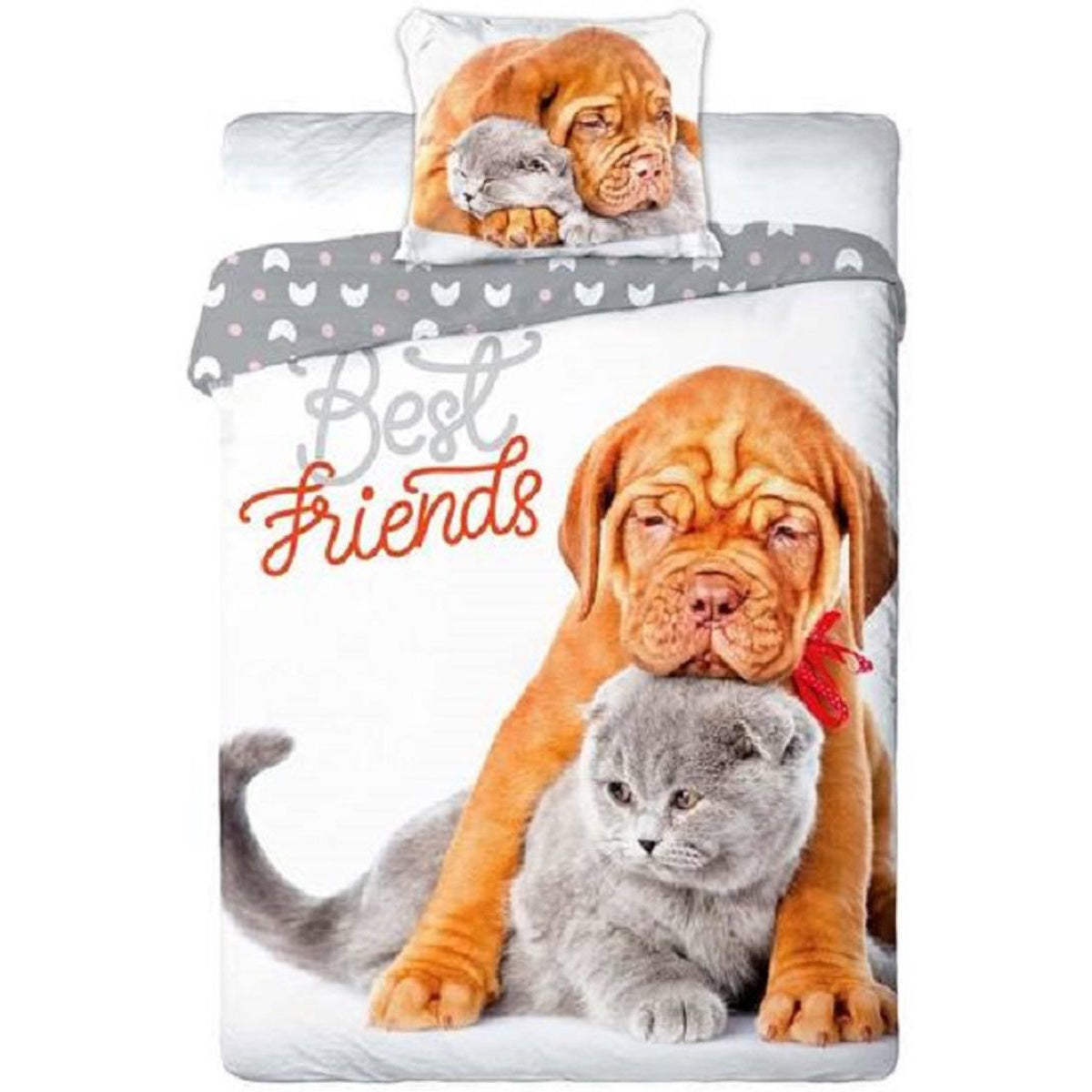 Dekbedovertrek Best friends - katoen - eenpersoons (140x200 + 70x90 cm)