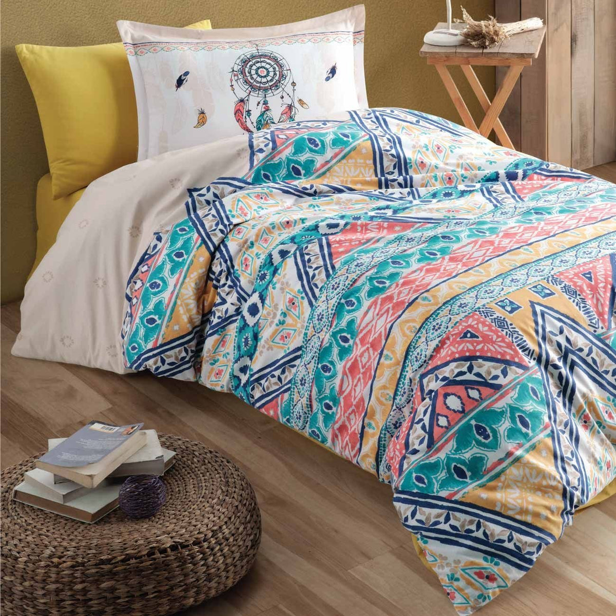 Decoware dekbedovertrek Boho - katoen - eenpersoons (140x220 + 60x70 cm)
