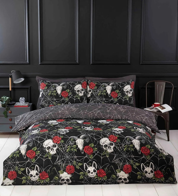 Decoware dekbedovertrek Skulls & Roses - Microvezel