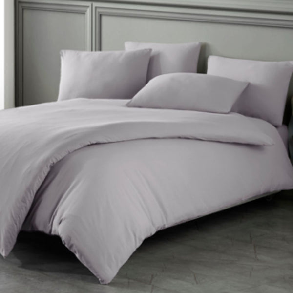 Decoware® dekbedovertrek Stone washed grijs - katoen