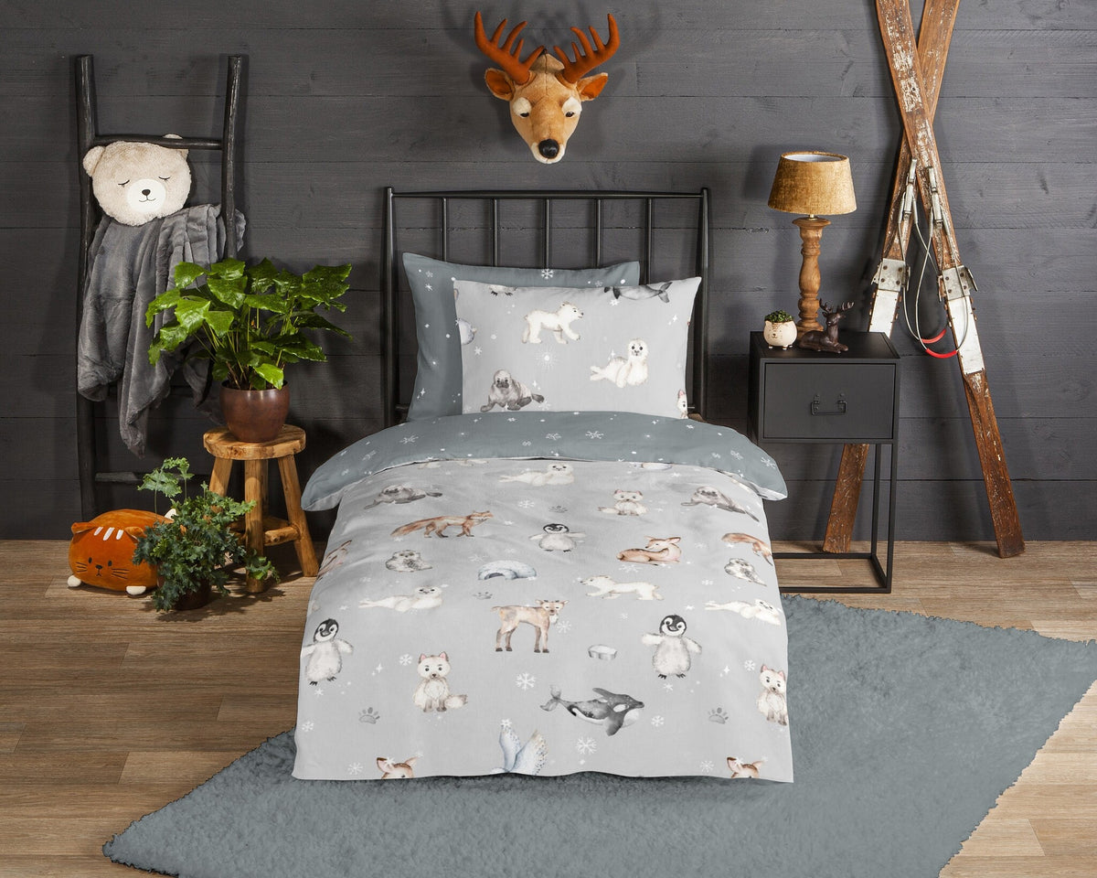 Good Morning kinderdekbedovertrek Cira - flanel - eenpersoons (140x220 + 60x70 cm)