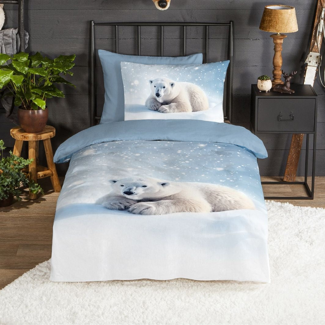 Good Morning kinderdekbedovertrek Esben - flanel - eenpersoons (140x220 + 60x70 cm)