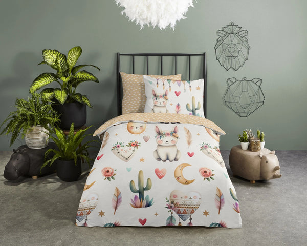 Good Morning kinderdekbedovertrek Luz - katoen - eenpersoons (140x220 + 60x70 cm)