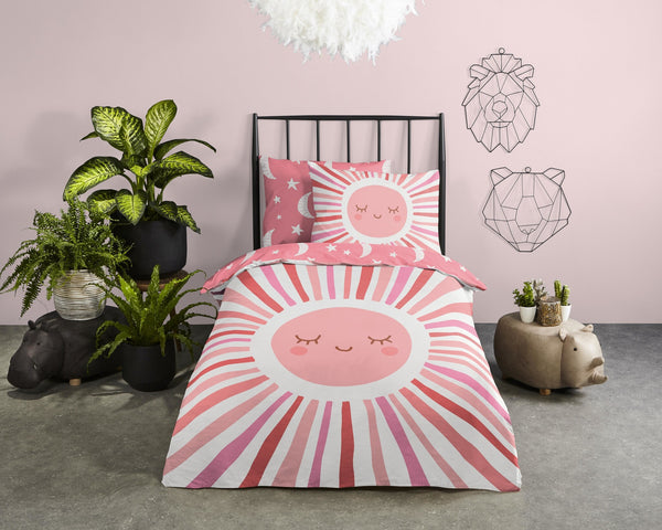 Good Morning Kinderdekbedovertrek Sunny - katoen - eenpersoons (140x220 + 60x70 cm)